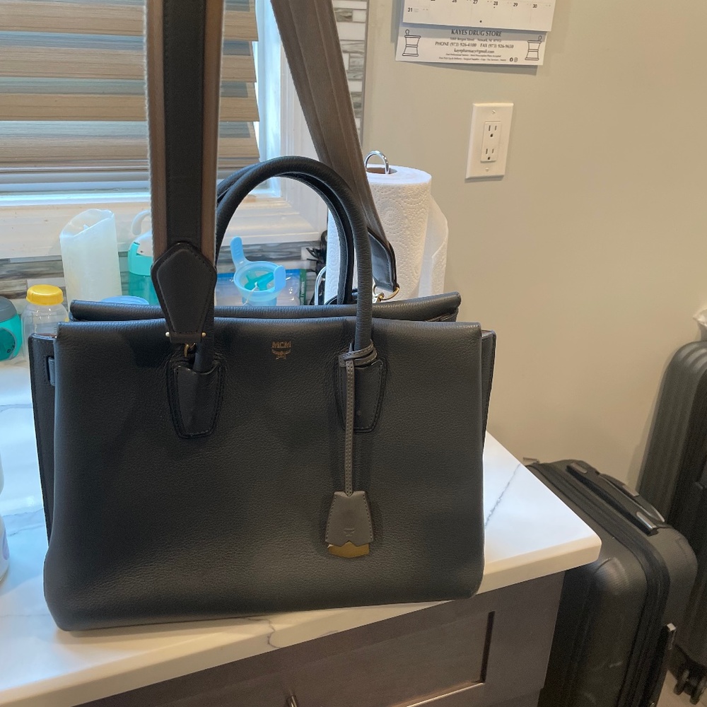 MCM Phantom Grey Milla Tote